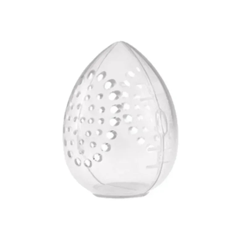 1pc Empty Transparent Puffs Drying Box Storage Case Portable Sponge Stand Cosmetic Egg Shaped Rack Makeup Puff Holder