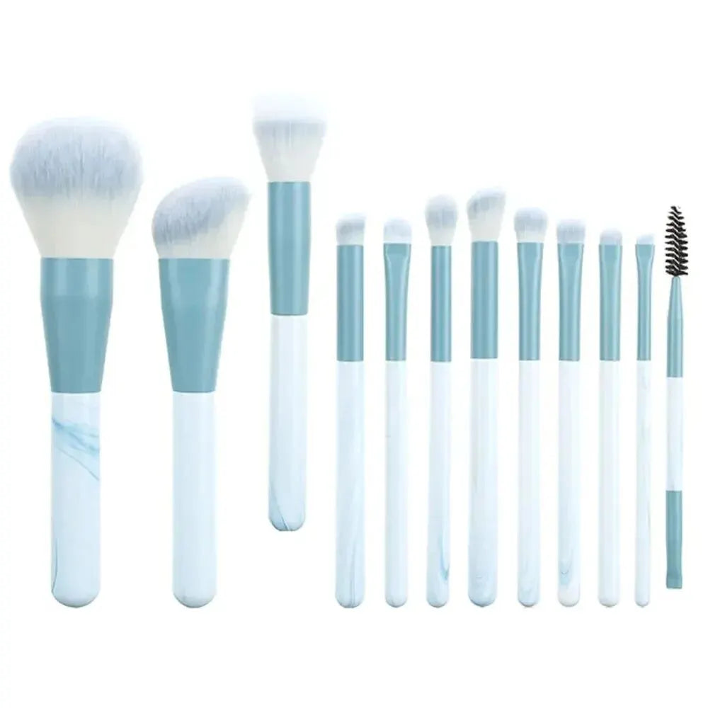 Complete Set of 12 Soft Bristled Makeup Brushes Portable Makeup Brushes Blush Loose Powder Eyeshadow Concealer Blending Tools