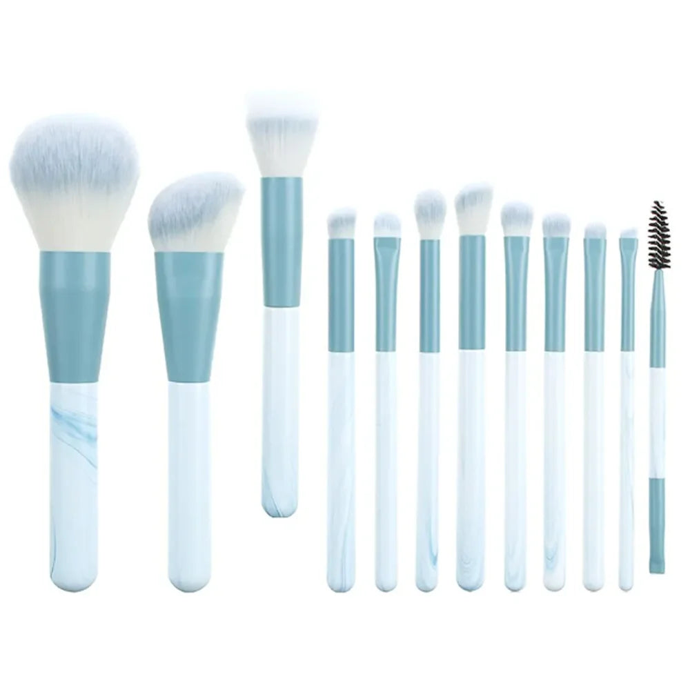 Complete Set of 12 Soft Bristled Makeup Brushes Portable Makeup Brushes Blush Loose Powder Eyeshadow Concealer Blending Tools